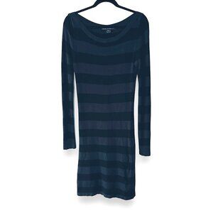 French Connection Striped Lightweight Stretchy Sweater Dress